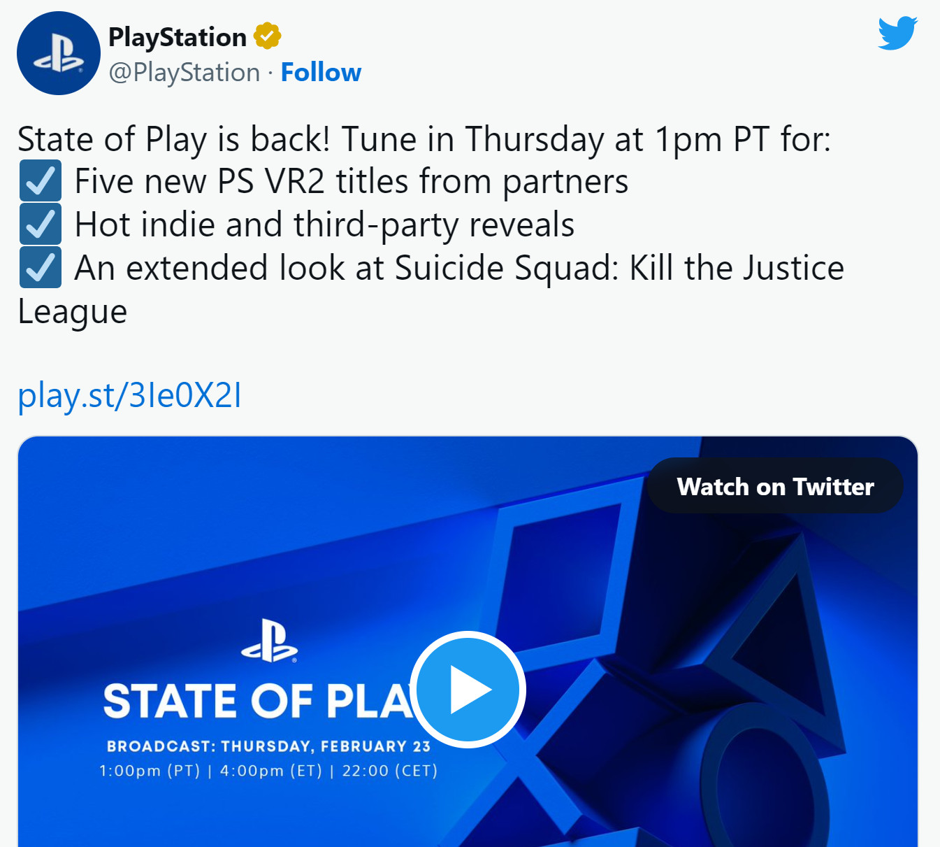 新一期State of Play公布 含15分钟《自杀小队》演示
