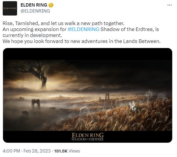 交界地全新冒险 《艾尔登法环》DLC“黄金树之影”确认开发中