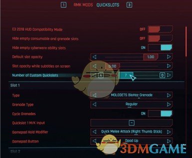 《赛博朋克2077》更多自定义快捷槽MOD下载