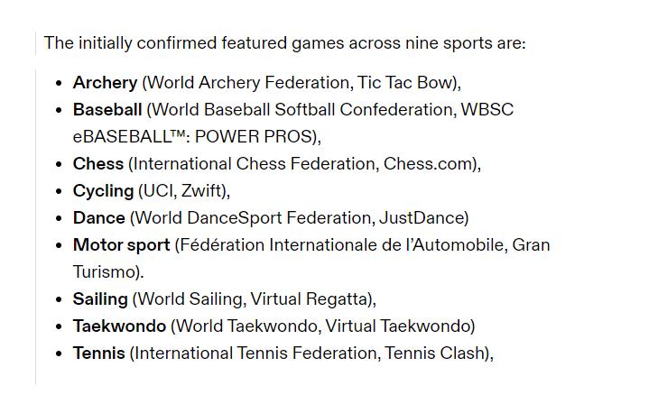首届奥林匹克电子竞技周比赛项目公布 包含《舞力全开》《GT赛车》等 二次世界 第2张
