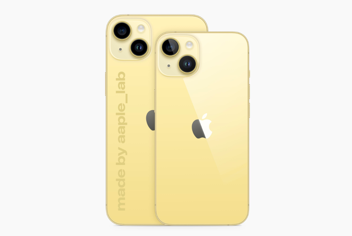 苹果或将推出黄色iPhone14 最新外观渲染图已经出炉