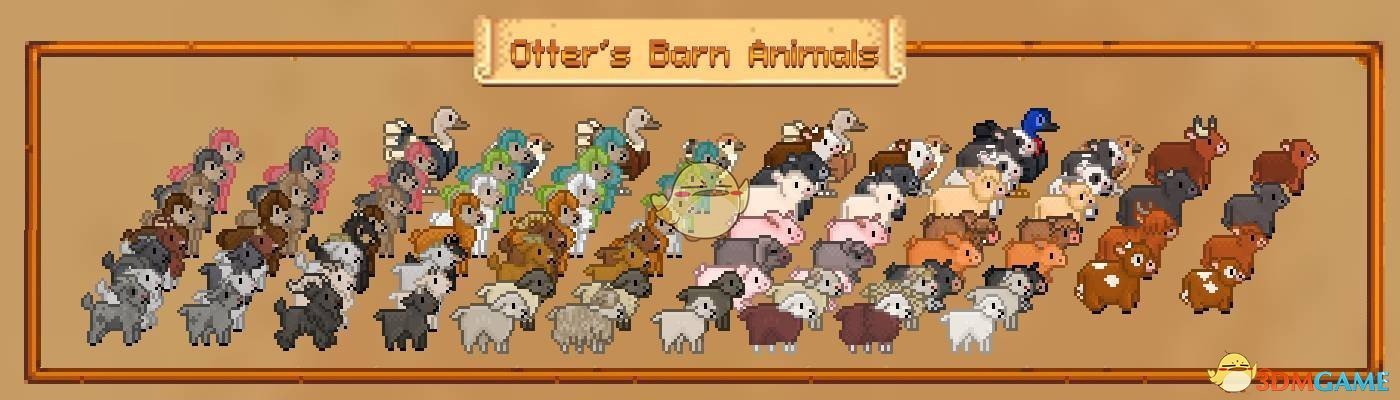 《星露谷物语》Otter的谷仓动物MOD