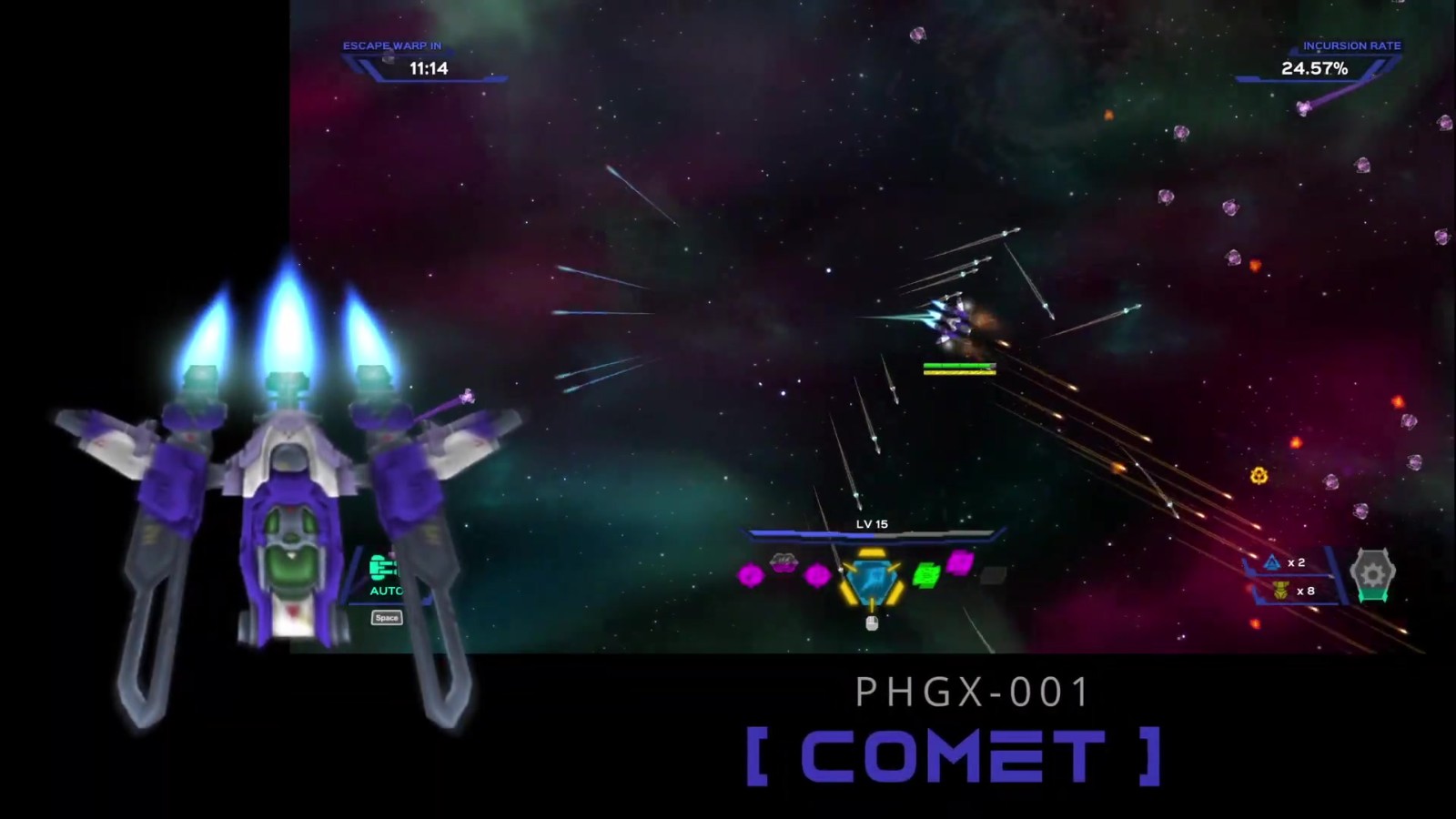 太空射击游戏《PhaigeX:超时空幸存者》面向PC公布 二次世界 第4张