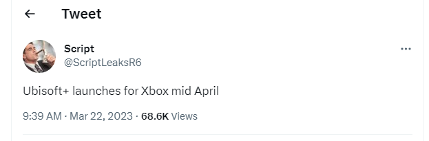 传讲传闻：Ubisoft+将于4月上岸Xbox仄台