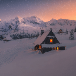 《Wallpaper Engine》雪地中的小屋高清动态壁纸