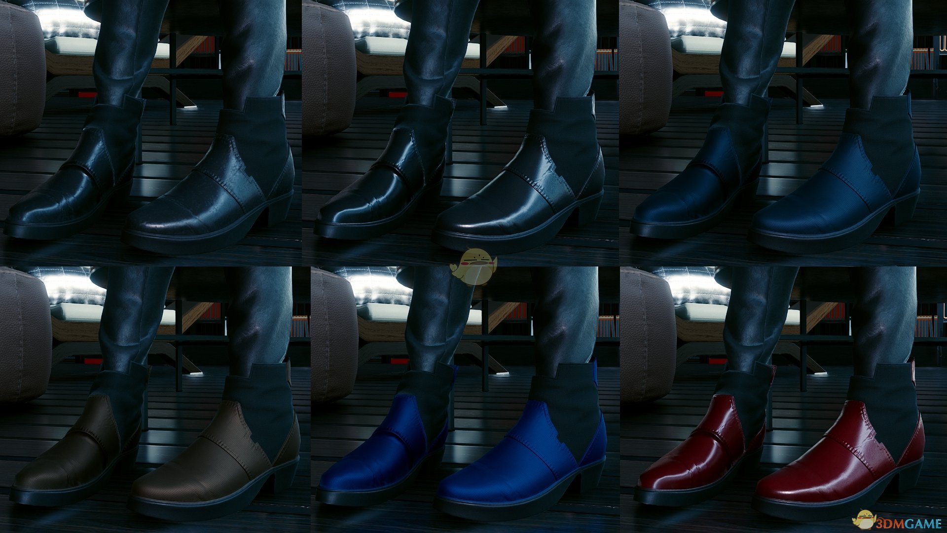 《赛博朋克2077》皮鞋替换雪地靴MOD