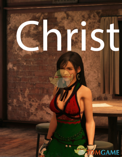 《最终幻想7：重制版》穿圣诞风格连衣裙的无内蒂法MOD