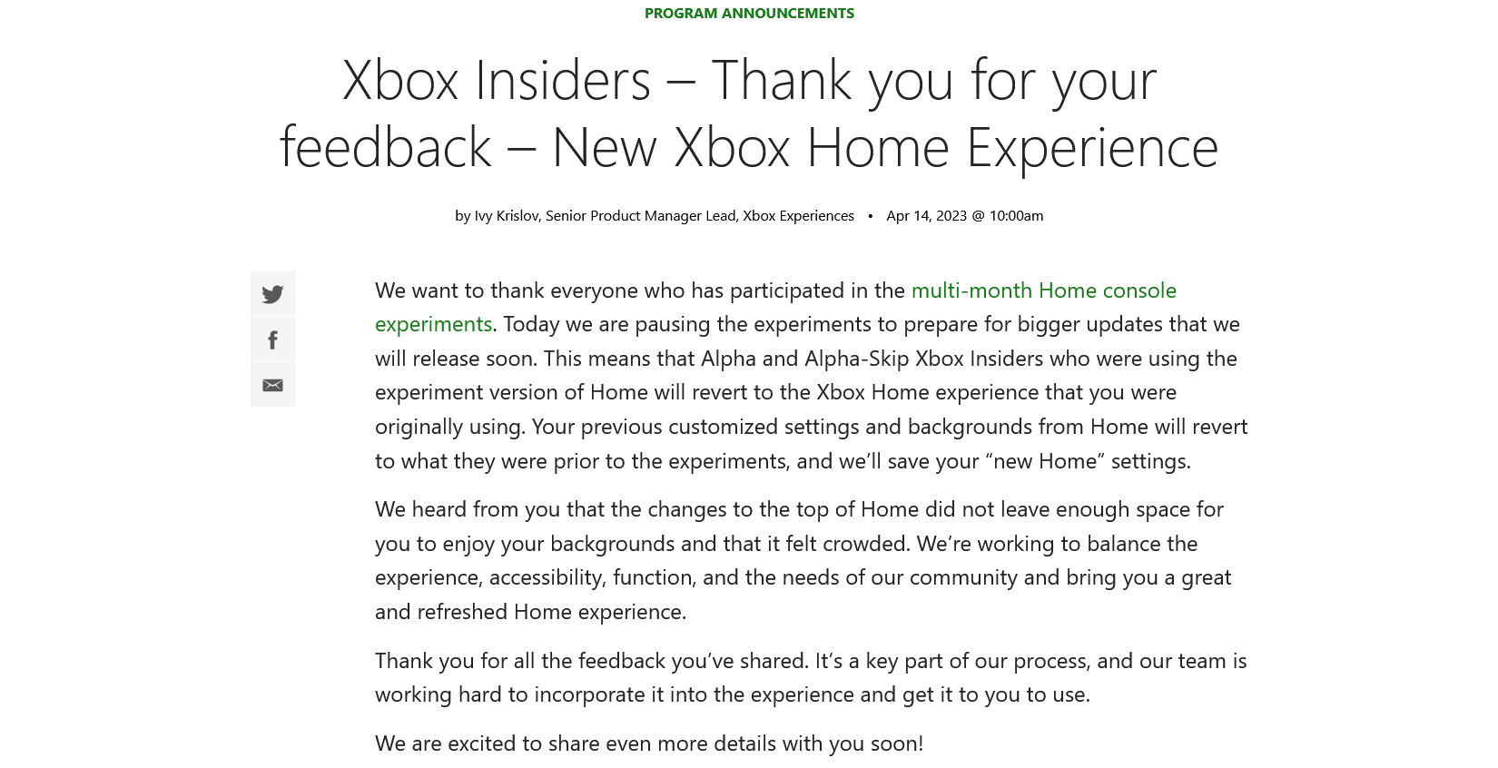 新Xbox主页太拥挤引批评 微软表示正在进行改进