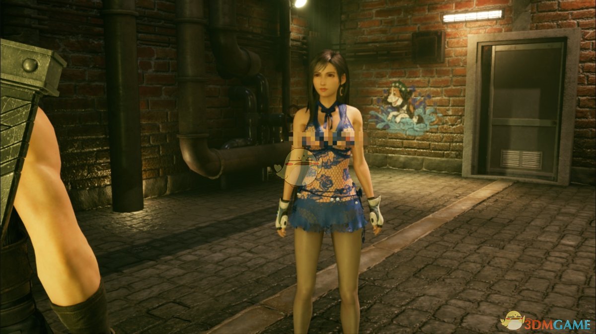 《最终幻想7：重制版》蒂法的蓝色镂空连衣裙MOD