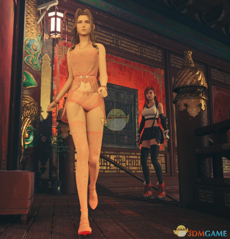 《最终幻想7：重制版》爱丽丝的性感粉色蕾丝镂空内衣MOD