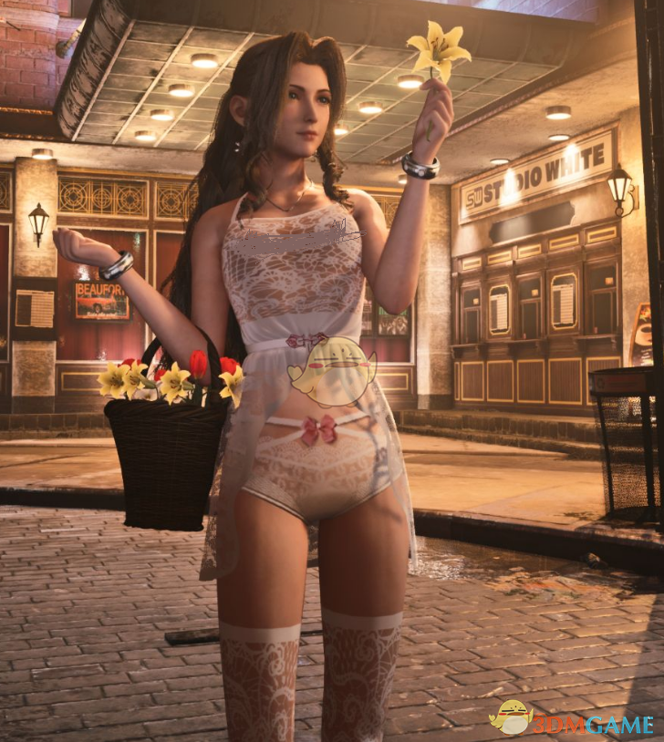 《最终幻想7：重制版》爱丽丝的性感白色蕾丝镂空内衣MOD