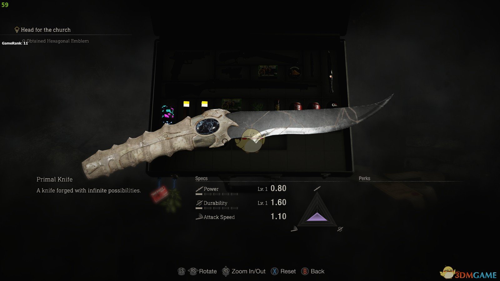 《生化危机4：重制版》剔骨刀替换初始小刀MOD