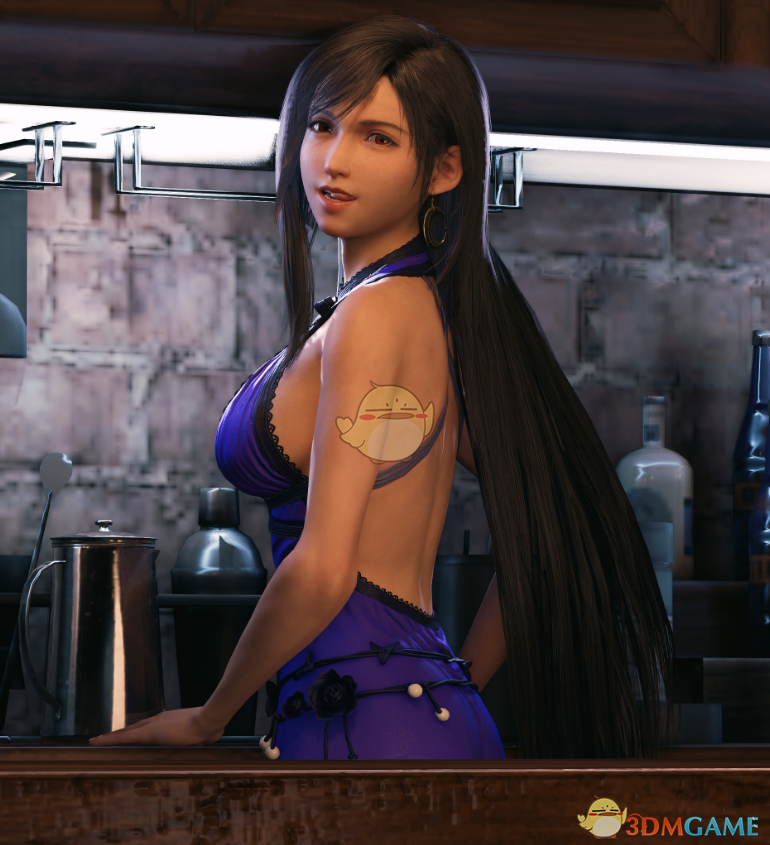 《最终幻想7：重制版》tifabro的蒂法始终穿紫色连衣裙MOD