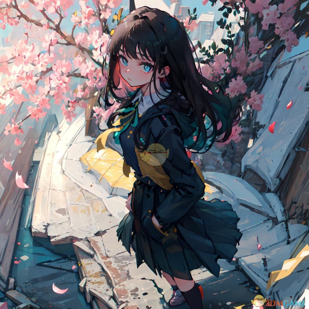 《Wallpaper Engine》泷奈-樱花树的街道高清动态壁纸