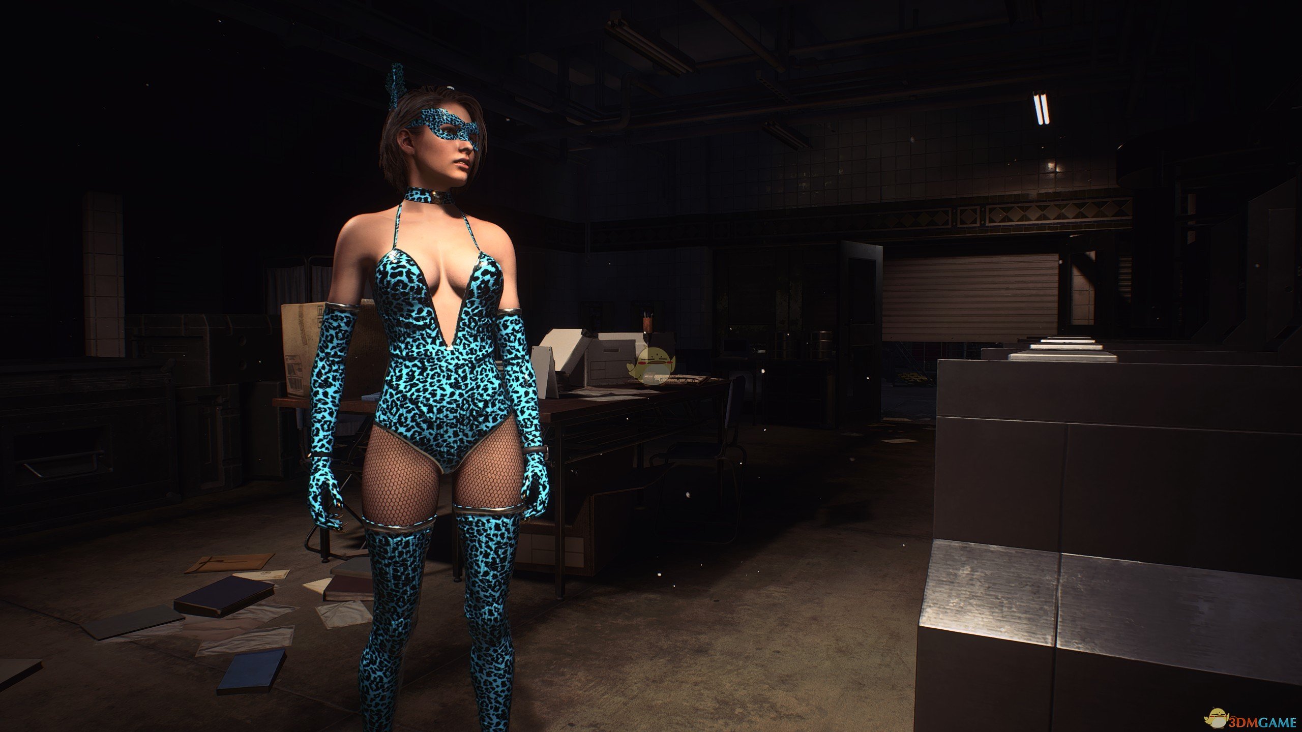 《生化危机3：重制版》蓝色豹纹猫女服饰MOD