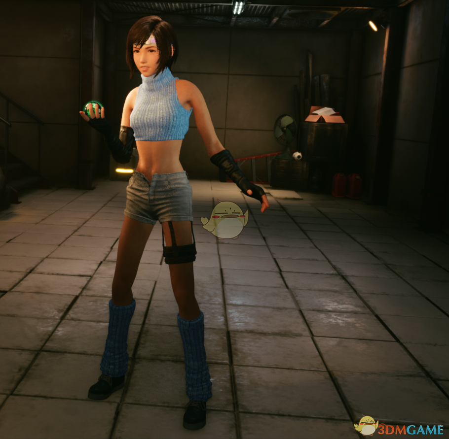 《最终幻想7：重制版》尤菲的蓝色去除护肩服装MOD