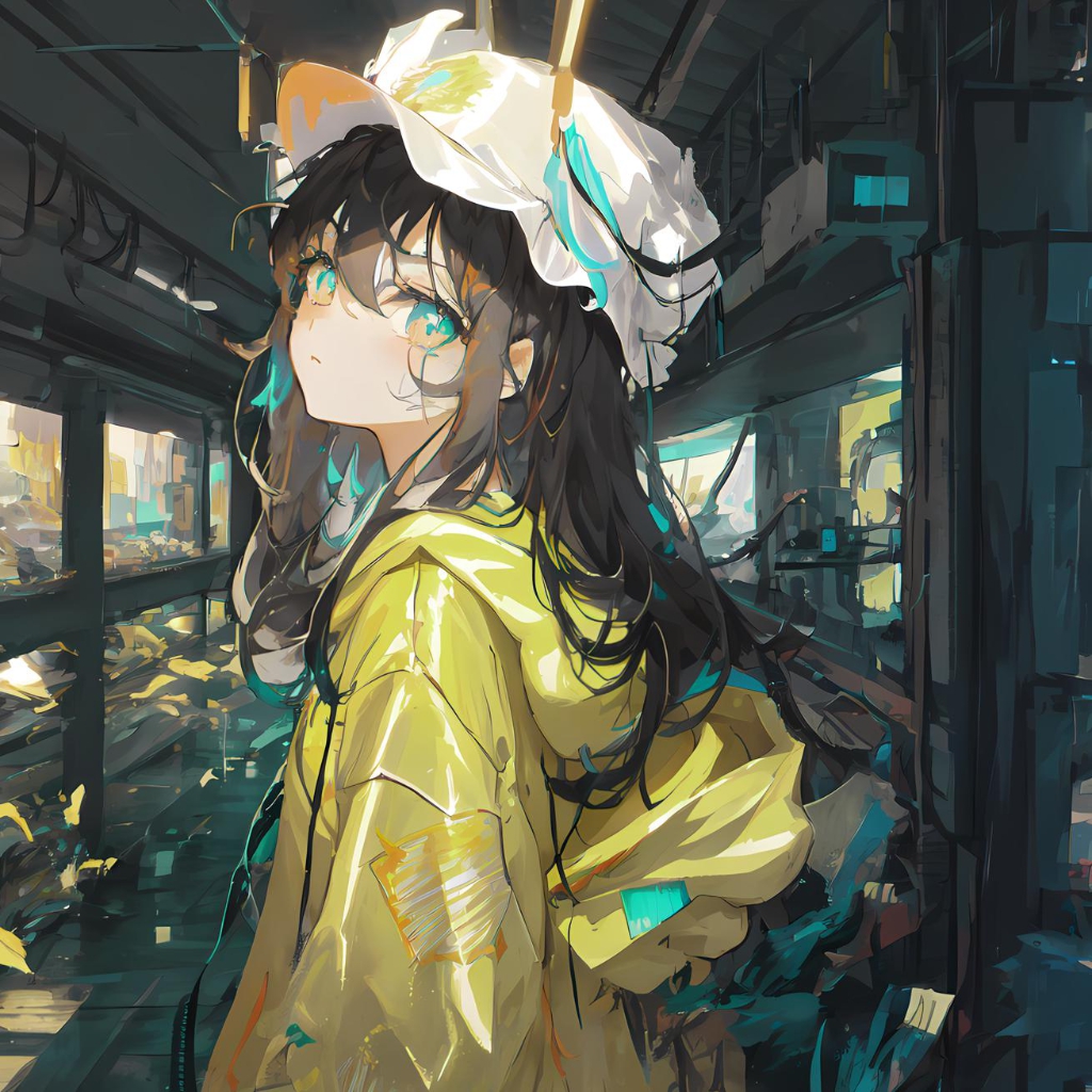 《Wallpaper Engine》地铁站的雨衣少女高清动态壁纸