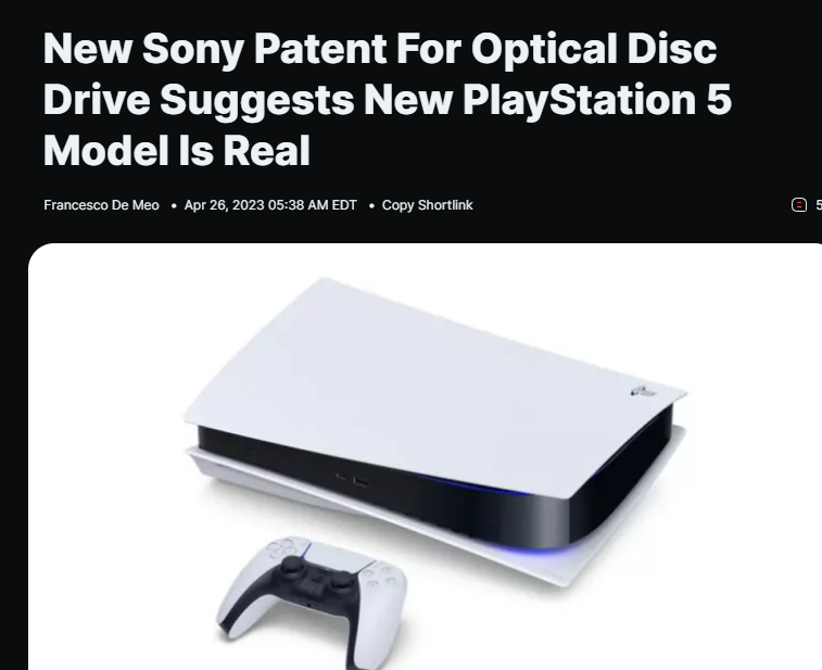 PS5新光驱专利公开 或暗示新型PS5存在即将推出