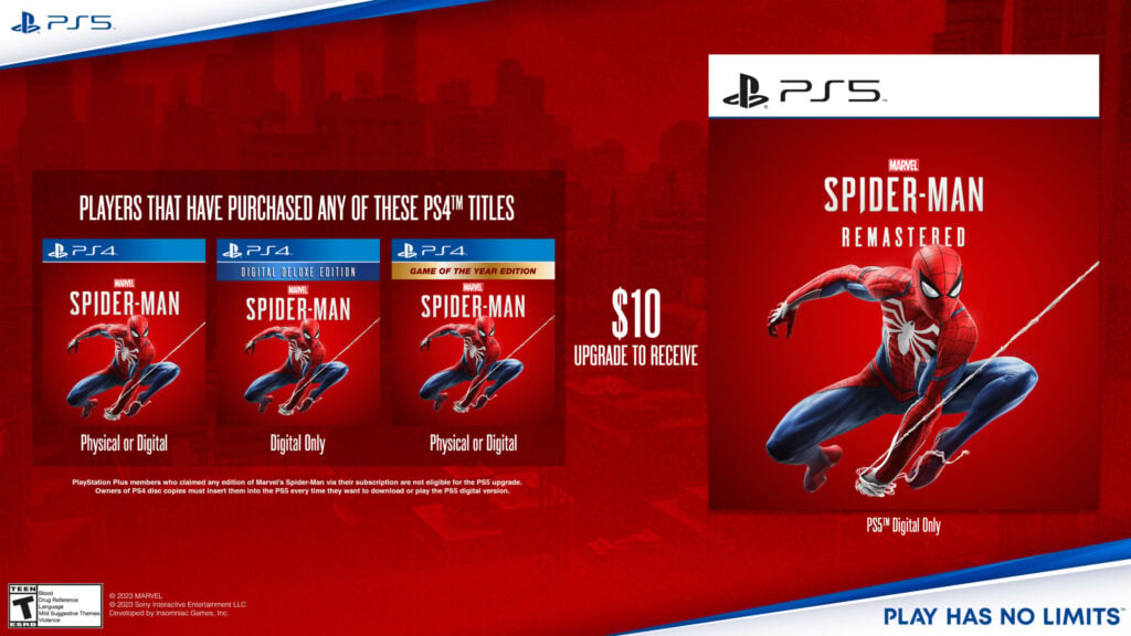 《漫威蜘蛛侠：重制版》独立版将上岸PS5 5月推出