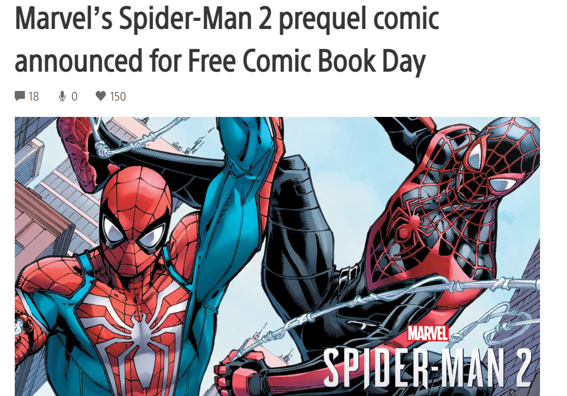 《漫威蜘蛛侠2》将于5月6日推出前传漫画
