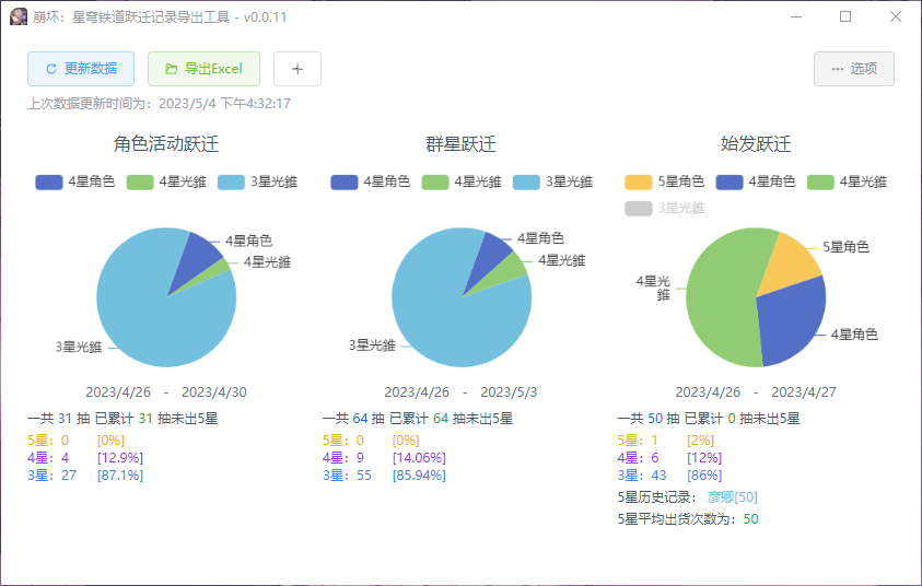 《崩坏：星穹铁道》抽卡数据导出工具[1.0版本]