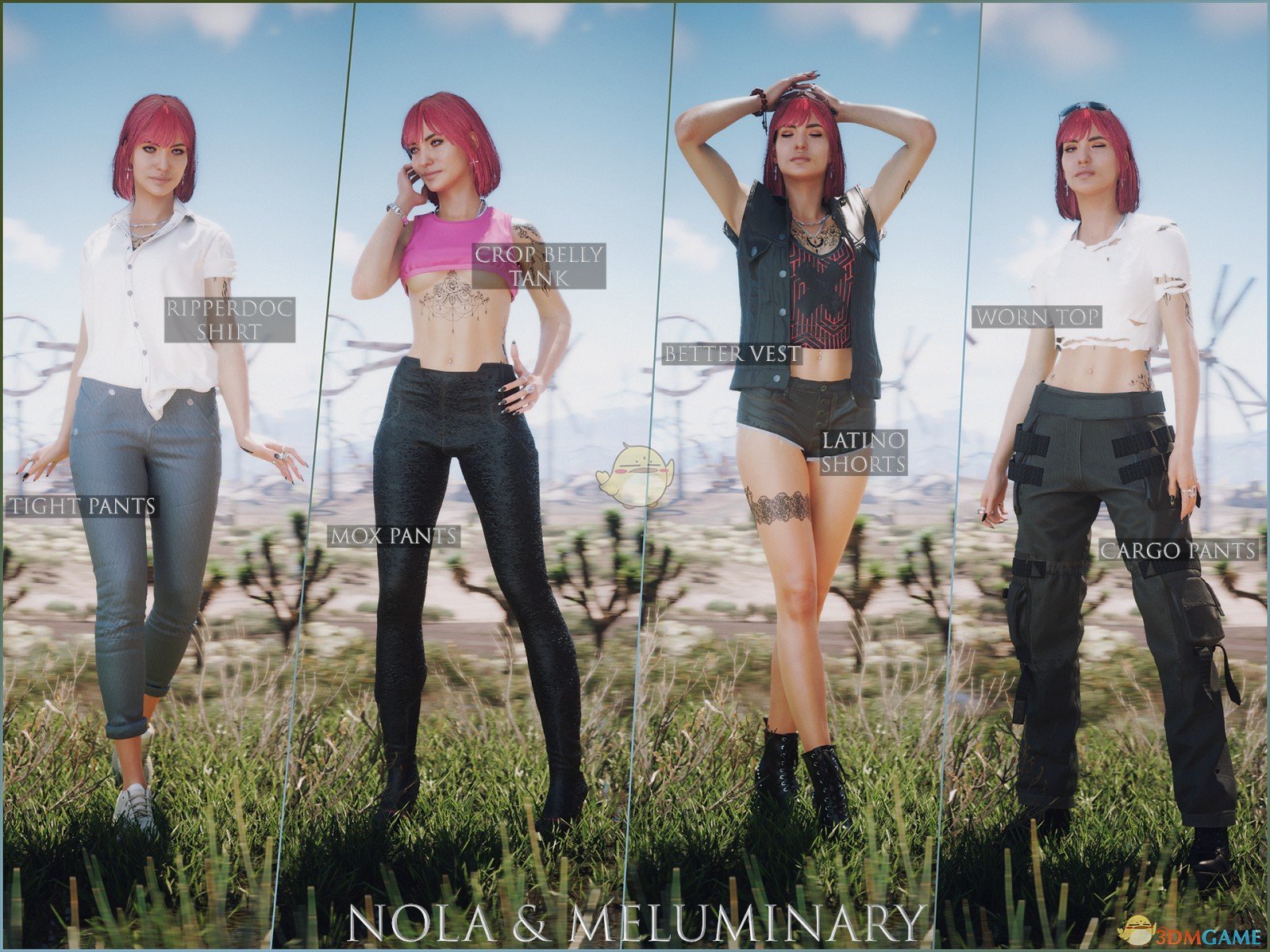 《赛博朋克2077》Nola and Meluminary2号服装包MOD