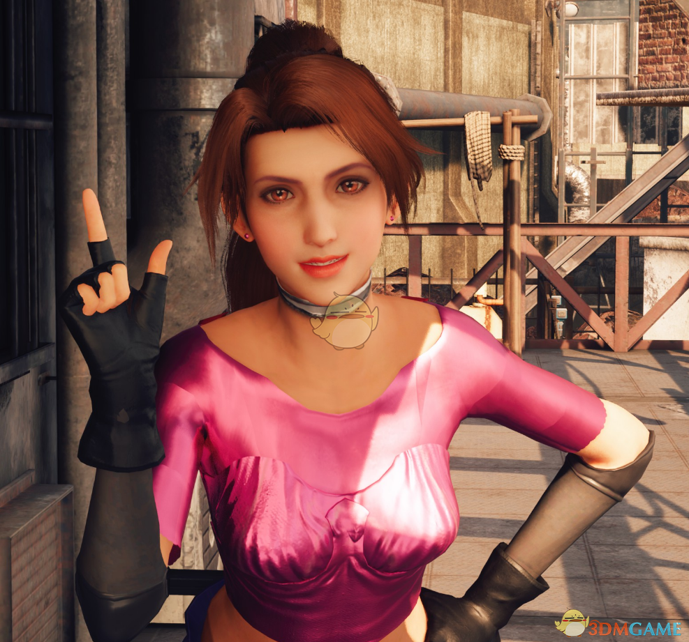 《最终幻想7：重制版》穿亮粉色衣服的杰西MOD
