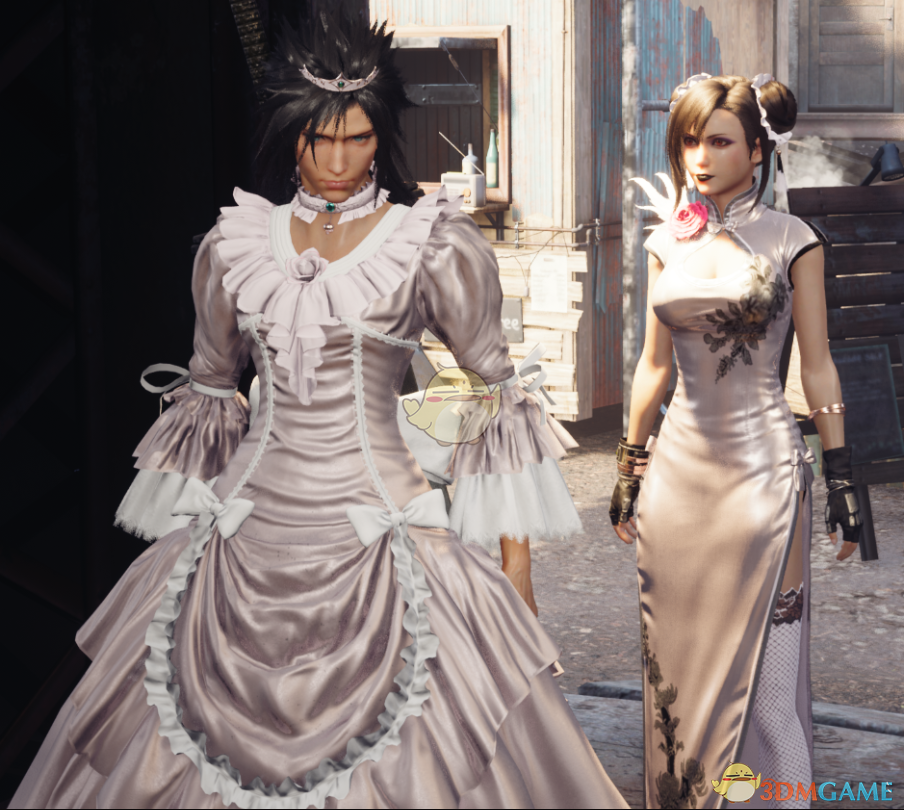 最终幻想7重制版穿白色礼服裙的扎克斯mod