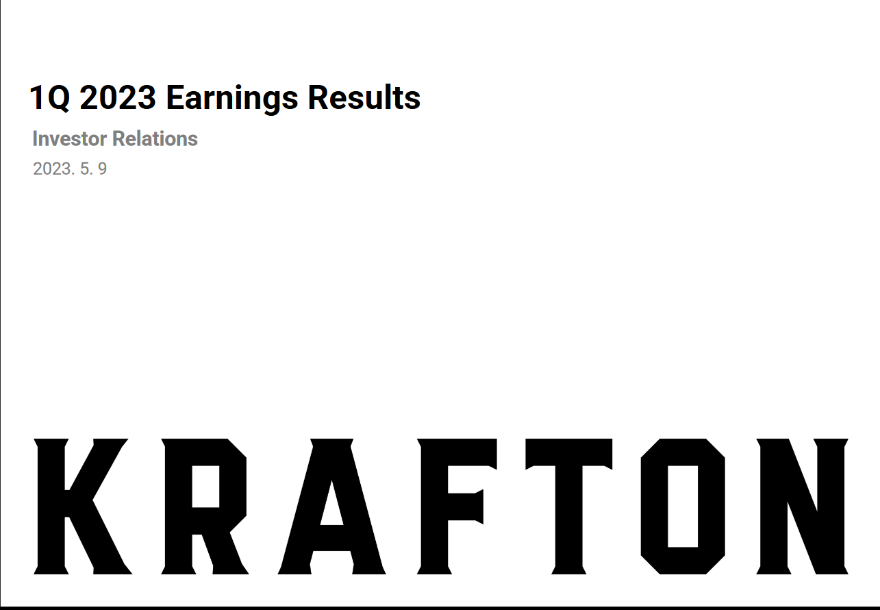 Krafton财报：吃鸡表现依然强劲 Q1收入达4.08亿美元