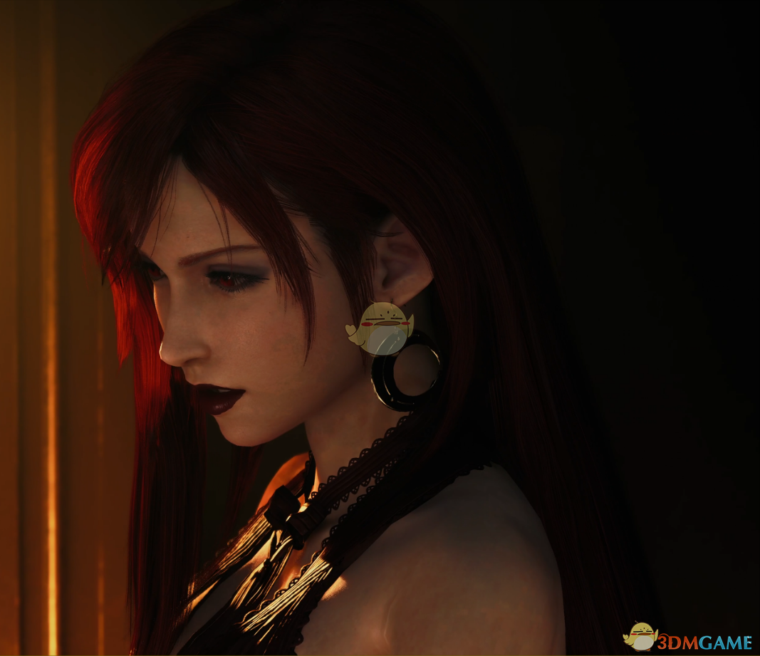 《最终幻想7：重制版》穿暗红连衣服的暗黑蒂法MOD