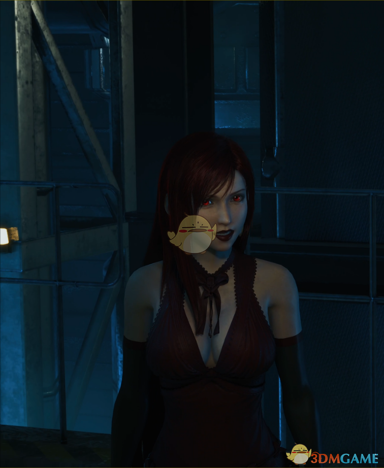 《最终幻想7：重制版》穿暗红连衣服的暗黑蒂法MOD