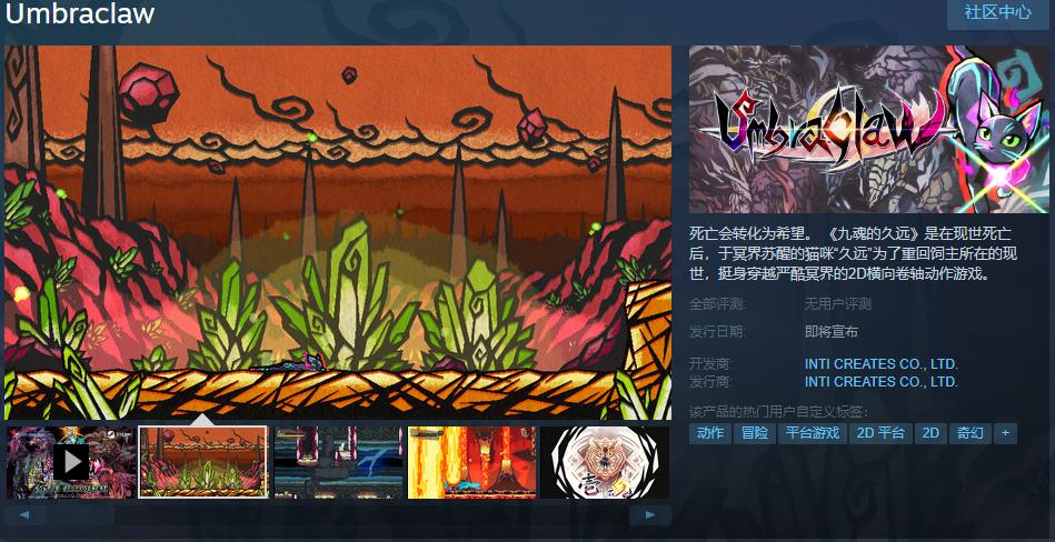 2D横向卷轴动作游戏《九魂的久远》Steam页面上线 支持简体中文