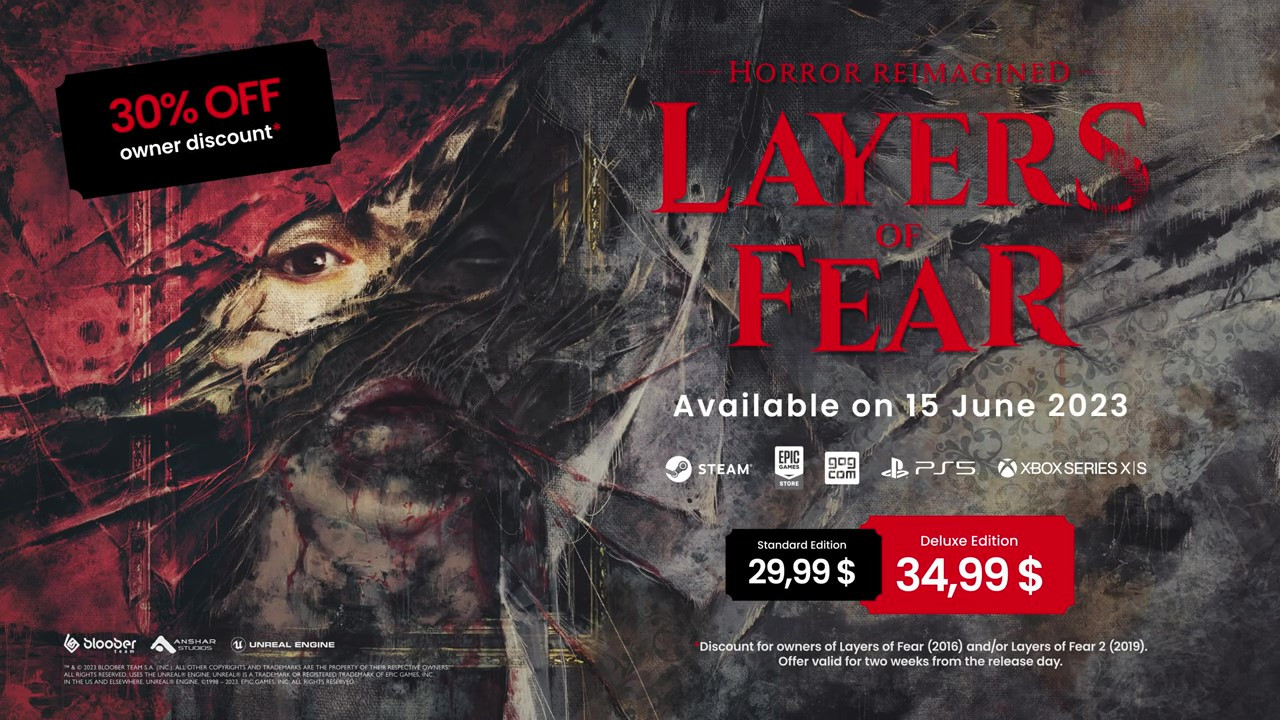 《层层恐惧》版本揭晓预告 6月15日发售