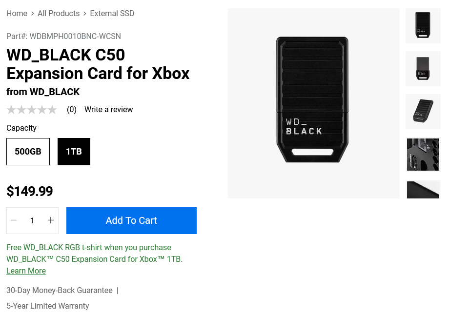 西部数据正式推出Xbox Series WD_Black扩展固态