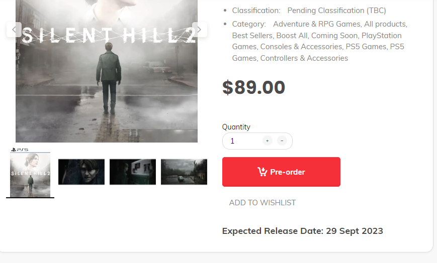 《寂静岭2重制版》发售日泄露 预计9月29日发售