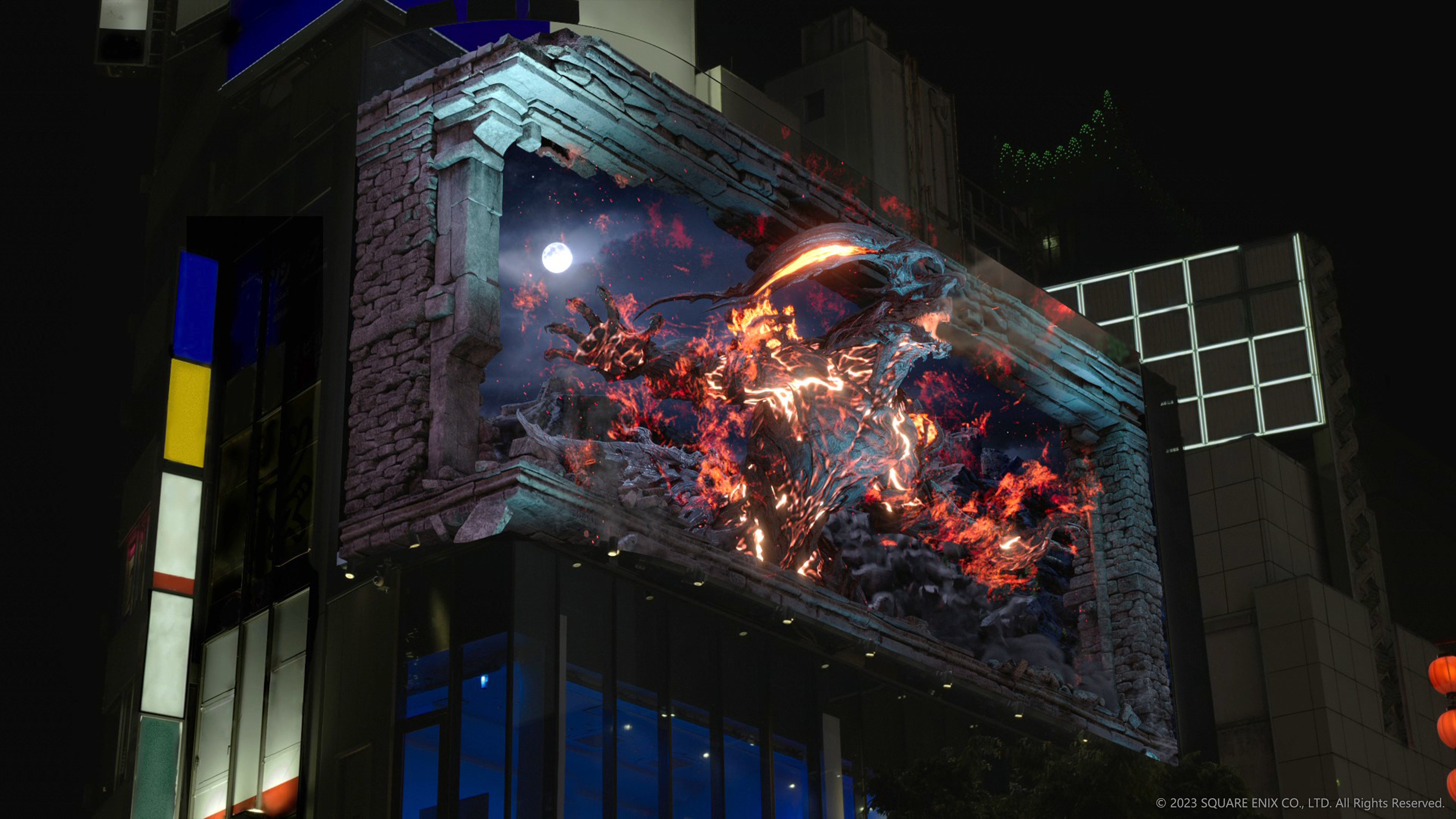 《最终幻想16》营销攻势 超巨幅广告现身日本街头