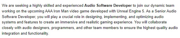 EA《钢铁侠》游戏将接纳实幻5引擎开支