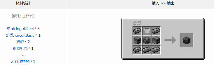 我的世界通用机械mod木料加热器有什么用
