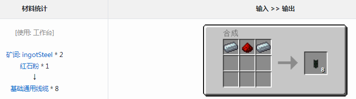 我的世界通用机械mod基础通用线缆有什么用