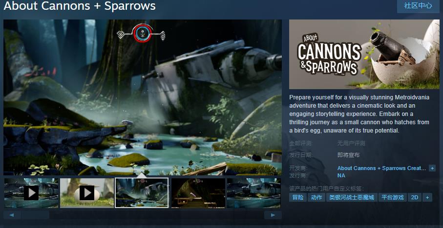 银河恶魔乡游戏《About Cannons+Sparrows》Steam页里 支持简中