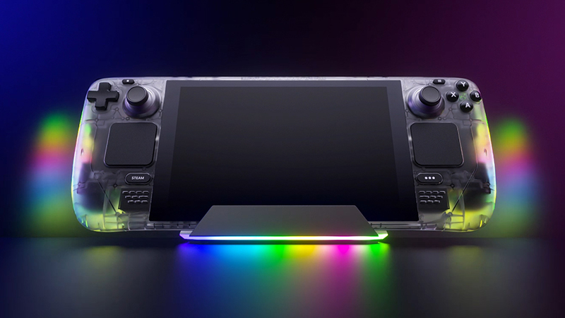 几硕推出Steam Deck彩灯RGB全透明外壳和基座