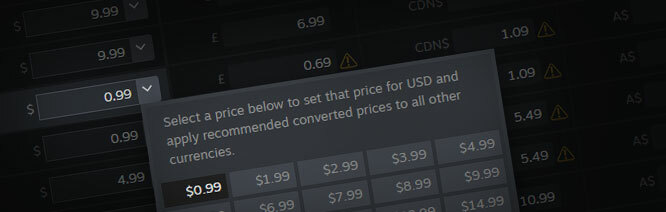 Steam最低代价门坎的更新 国区最低价约3.58元