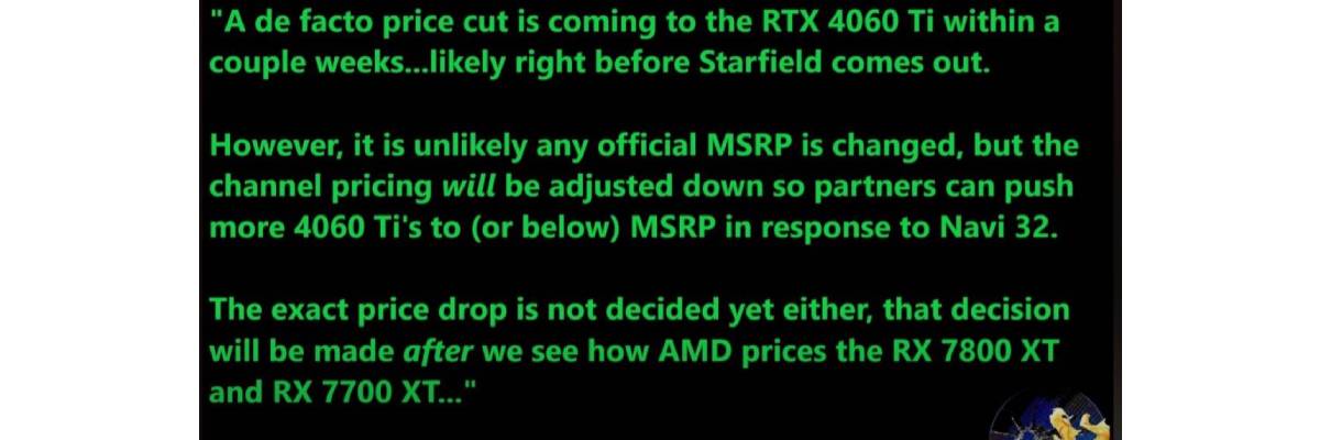 AMD新隐卡将至 英伟达或下降RTX 4060 Ti卖价