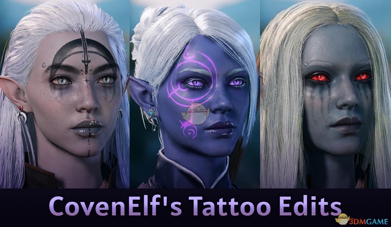 《博德之门3》CovenElf的smol纹身系列MOD