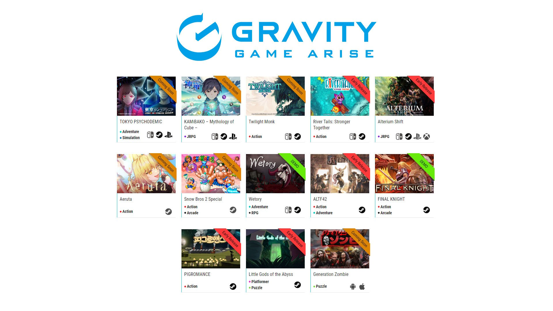 Gravity Game Arise公布2023年东京电玩展阵容