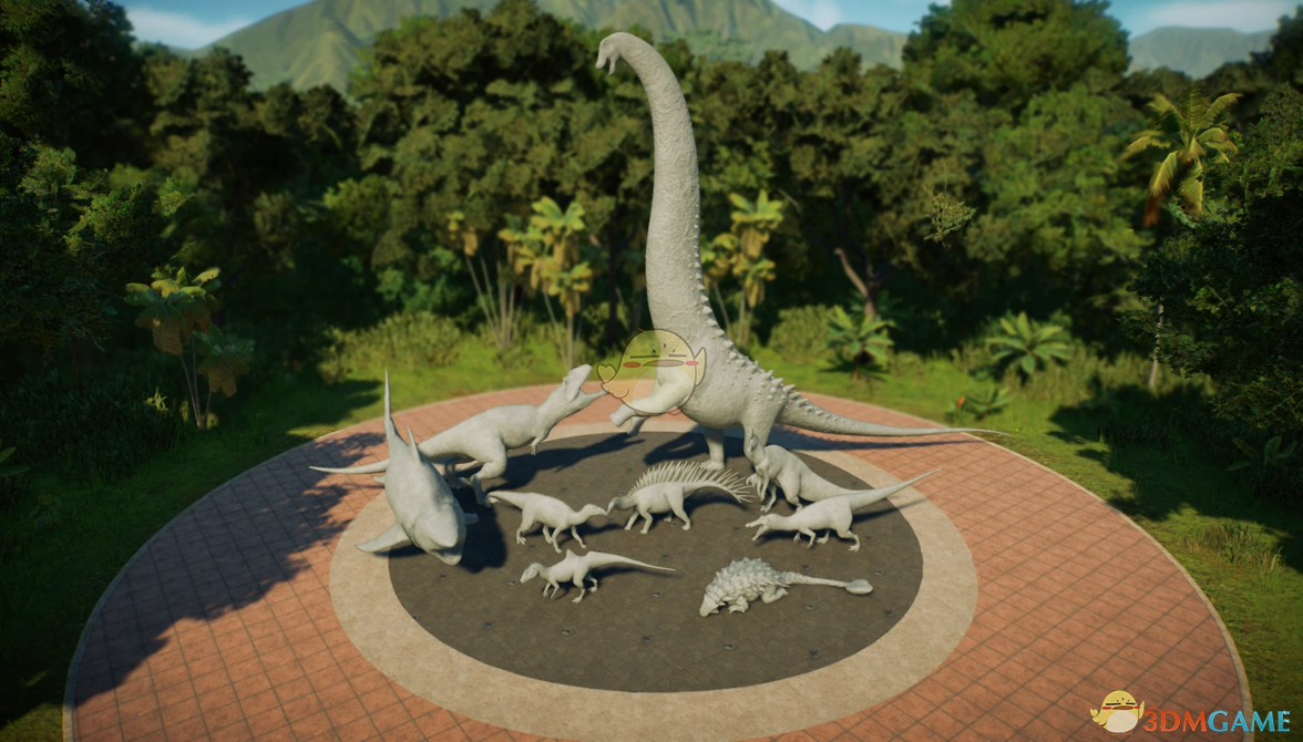 《侏罗纪世界：进化2》锈铁材质恐龙雕像MOD