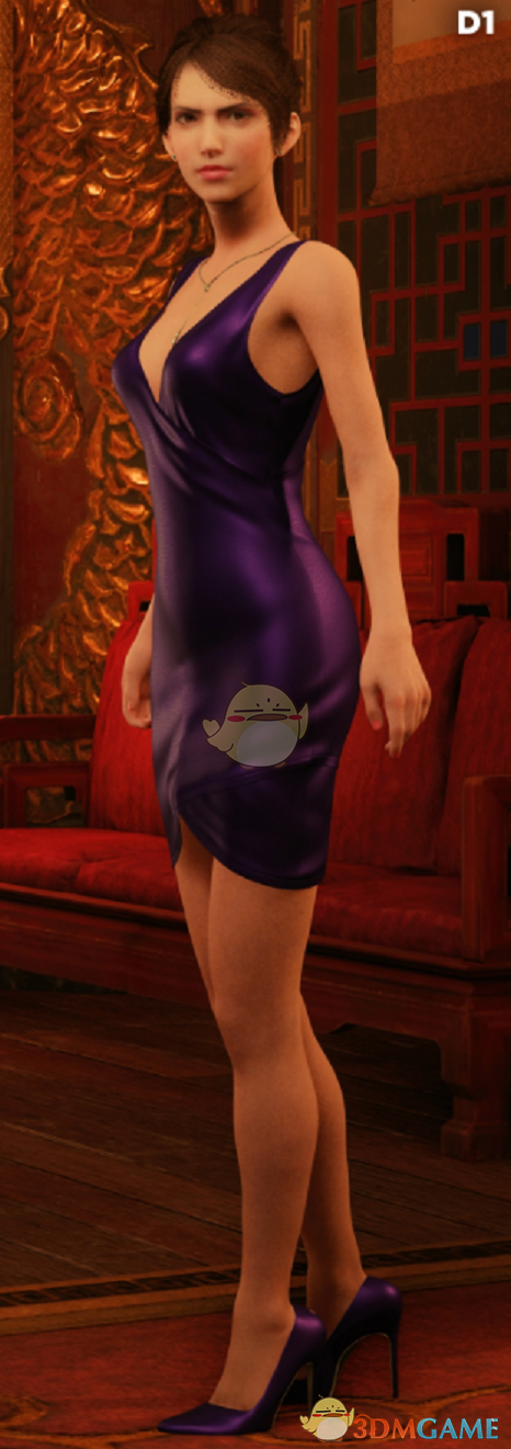 《最终幻想7：重制版》樱桃粉唇眼影穿紫礼裙的深棕美甲杰西合集MOD