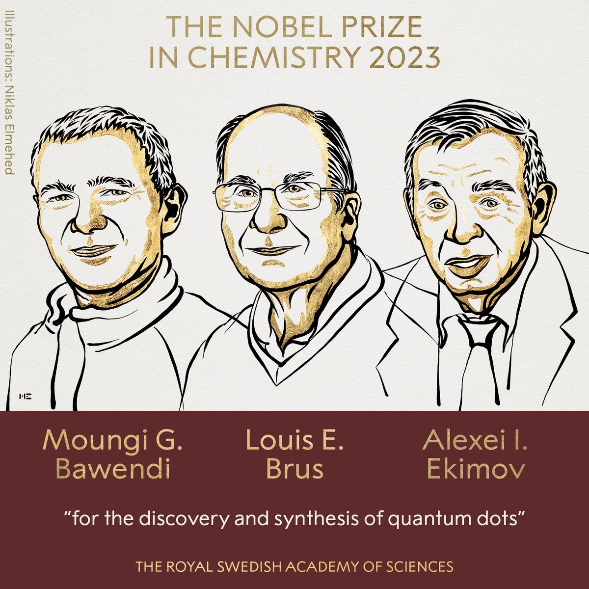 2023年诺贝尔化学奖揭晓：三位迷信家 发现分解量子点
