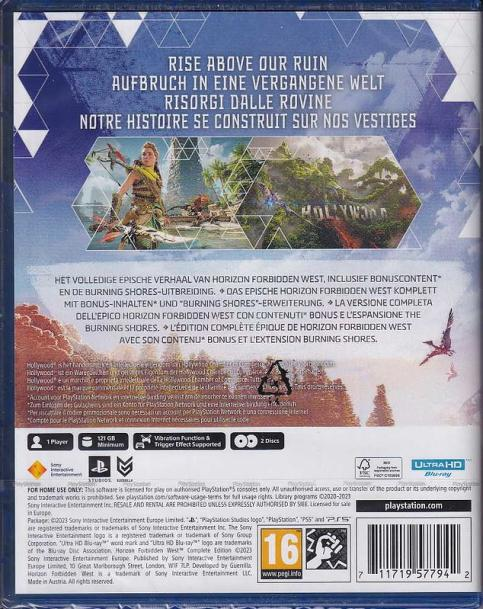 《天仄线：西之绝境》完全版PS5容量121GB 必要两张光盘