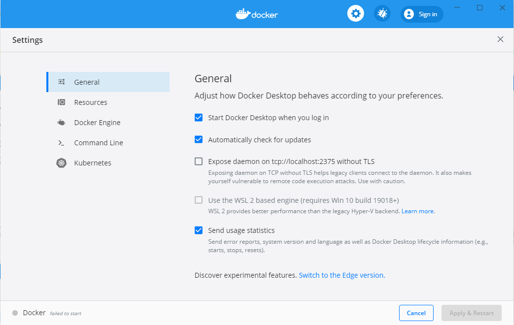 Docker Desktop4.24.1.0